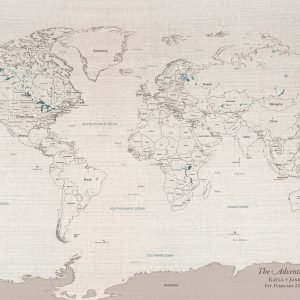 Unveil Your Artistic Journey World Watercolor Map DIY – A Cherished Anniversary Item