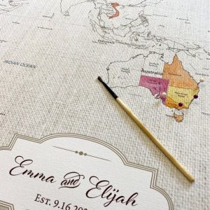 Unveil Your Artistic Journey World Watercolor Map DIY – A Cherished Anniversary Item