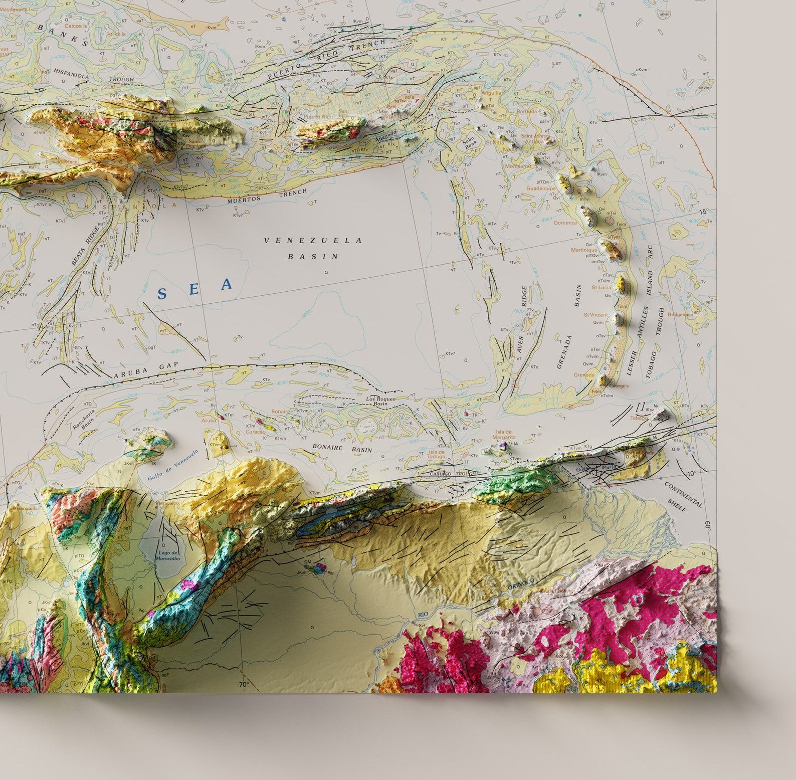 Unveiling America’s Grandeur 3D Geological Terrain Map Poster for an Immersive Exploration - Image 2
