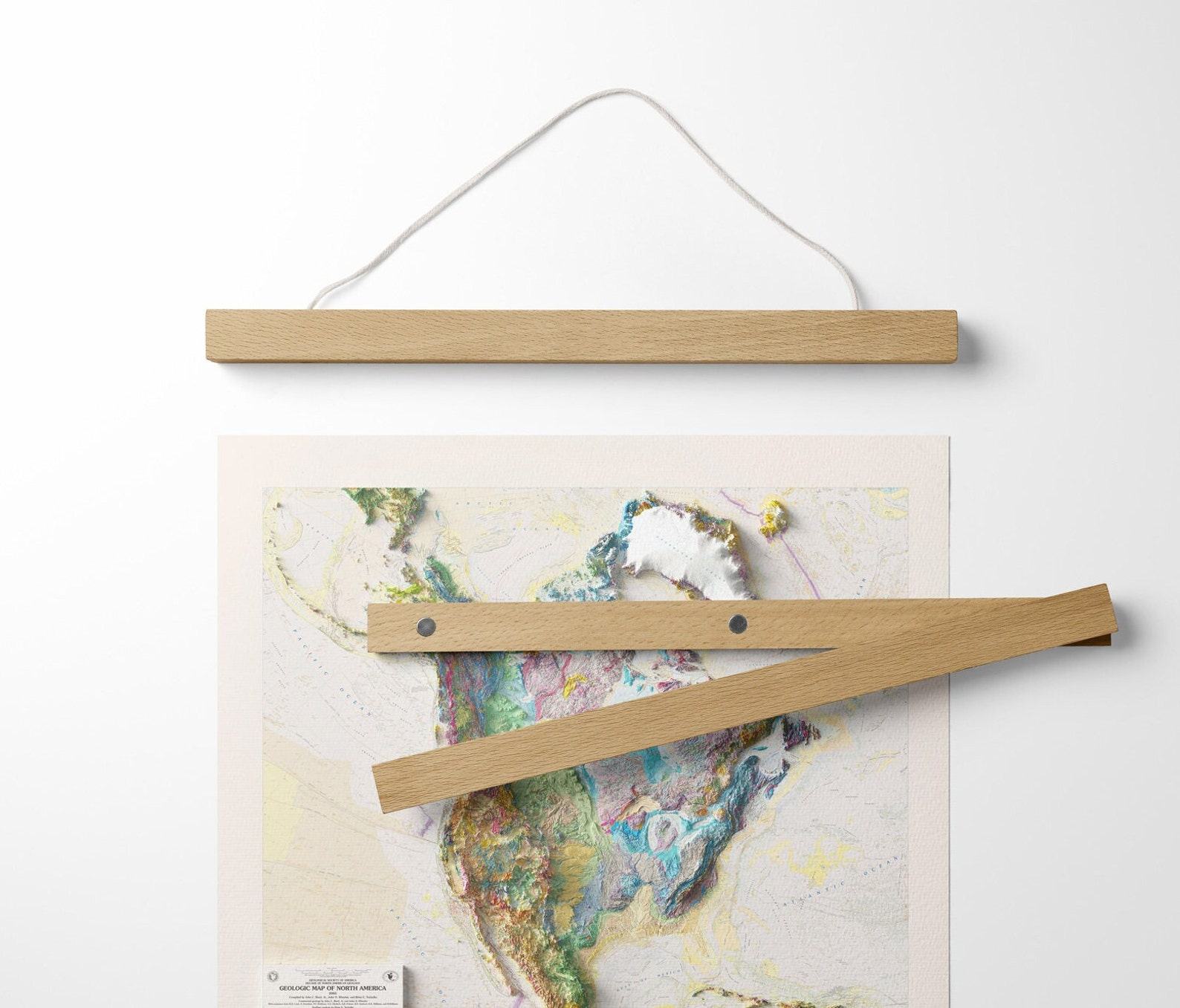 Unveiling America’s Grandeur 3D Geological Terrain Map Poster for an Immersive Exploration - Image 3