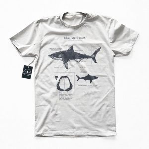 Unveiling the Anatomy of the Great White A Marine Biology Masterpiece on a T-shirt