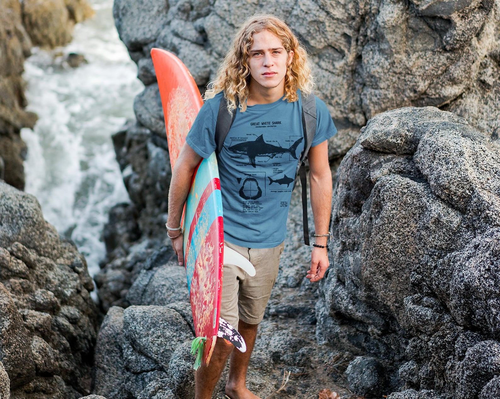 Unveiling the Anatomy of the Great White A Marine Biology Masterpiece on a T-shirt - Image 2