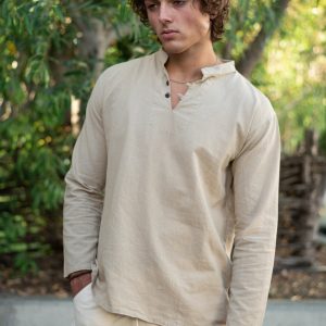 Unveiling the Epitome of Comfort and Style Men’s Woven Long Sleeve – 95% Natural Cotton for Unrivaled Elegance and Durability