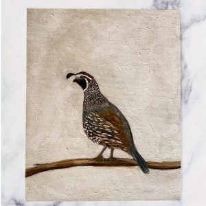 Unveiling the Rustic Charm Vintage Quail Oil Painting Print for Wildlife Enthusiasts