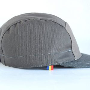 Upcycled Army 5-Panel Hat Military Cycling Cap in Shades of Gray