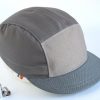 Upcycled Army 5-Panel Hat Military Cycling Cap in Shades of Gray