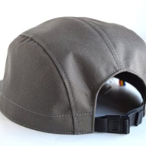 Upcycled Army 5-Panel Hat Military Cycling Cap in Shades of Gray