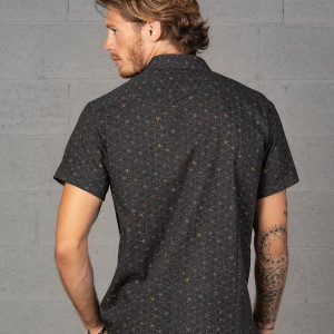 Urban Streetwear Buzzworthy All Over Print Bee Hive Button Up Shirt for Men