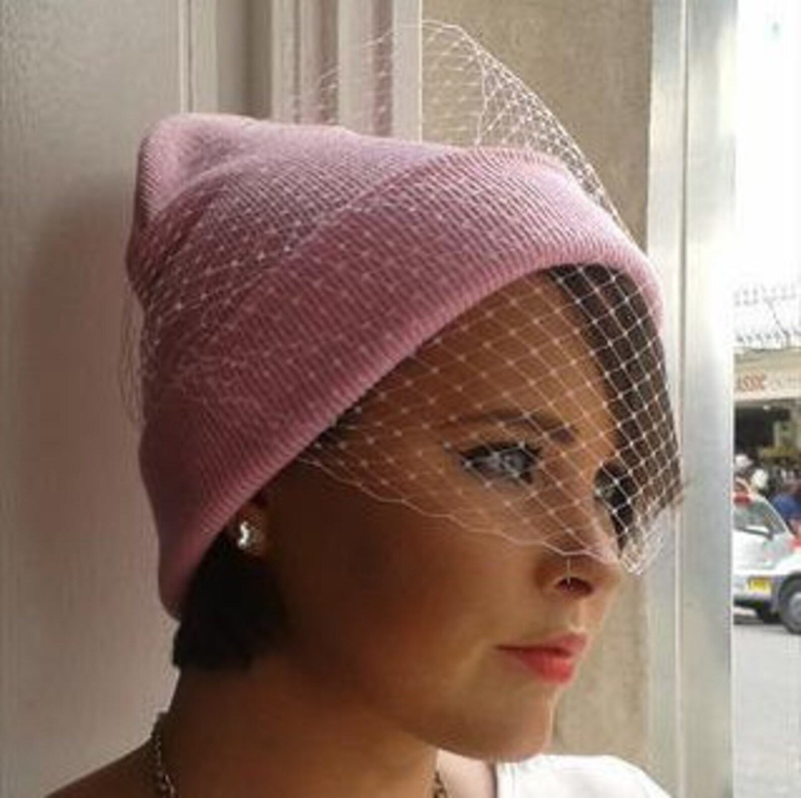 Veiled Beanie Hat Elevate Your Style with Grace and Mystery