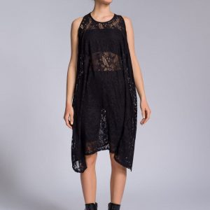 Versatile Draped Dress Elevate Your Style with Mixed Fabric Elegance (A92284)