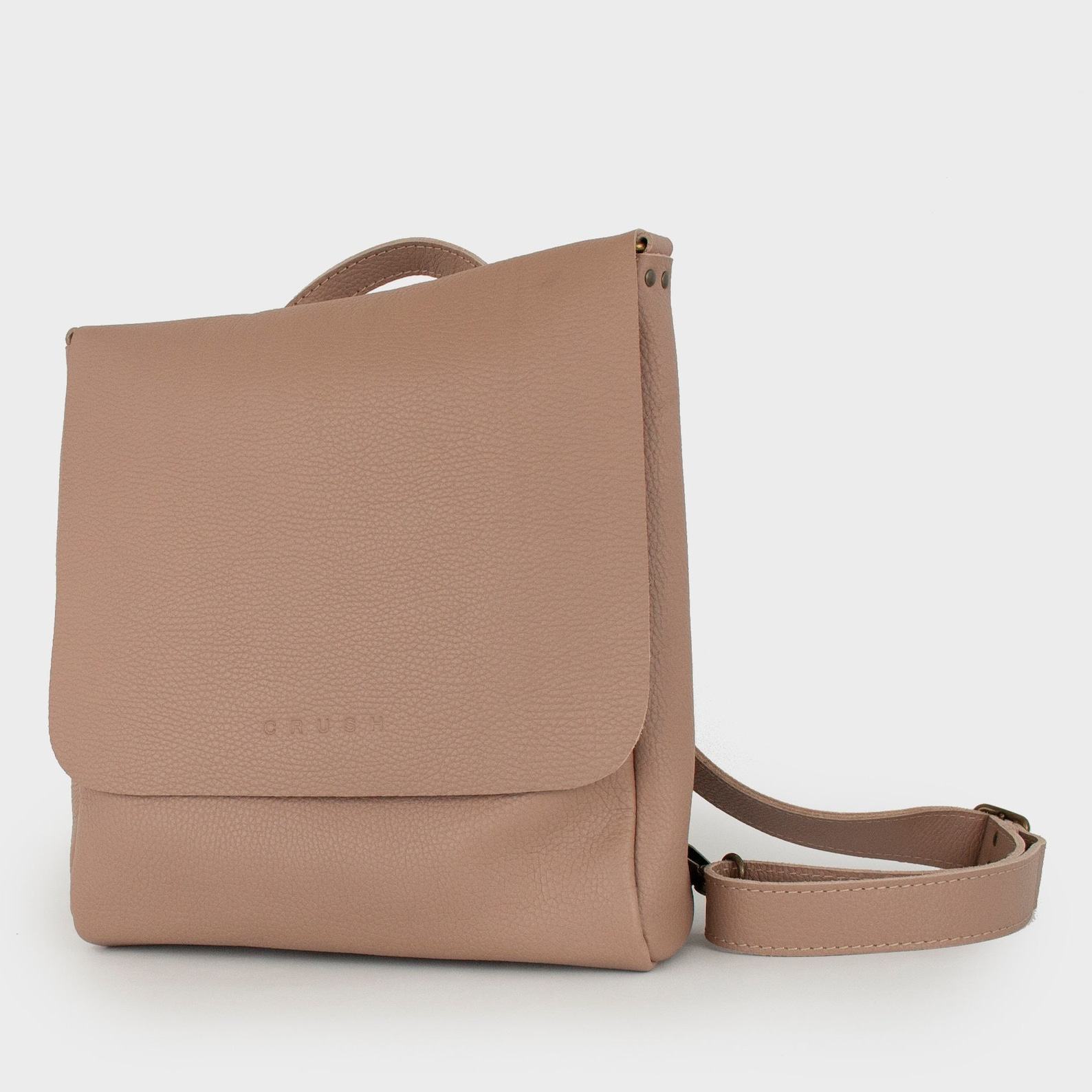 Versatile Full-Grain Leather Backpack Multicolor Link Strap, Convertible Laptop Carry, Handmade for Travel (8 Colors)