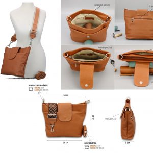 Versatile Leather Crossbody Bag Elevate Your Style with Interchangeable Straps