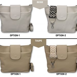 Versatile Leather Crossbody Bag Elevate Your Style with Interchangeable Straps