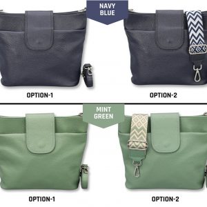 Versatile Leather Crossbody Bag Elevate Your Style with Interchangeable Straps