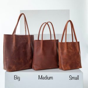 Versatile Leather Tote Your Everyday Companion in Brown and Mustard