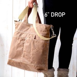 Versatile Waxed Canvas Tote Laptop, Weekender, or Vegan Messenger Bag by IKABAGS