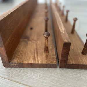 Versatile Wooden Shelf with Hooks and Ledge Enhance Your Home Decor and Organization