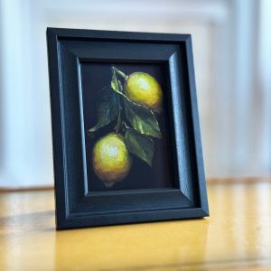 Vibrant Lemon Still Life Unframed Fine Art Print for Kitchen Decor and Citrus Home Accents