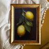 Vibrant Lemon Still Life Unframed Fine Art Print for Kitchen Decor and Citrus Home Accents