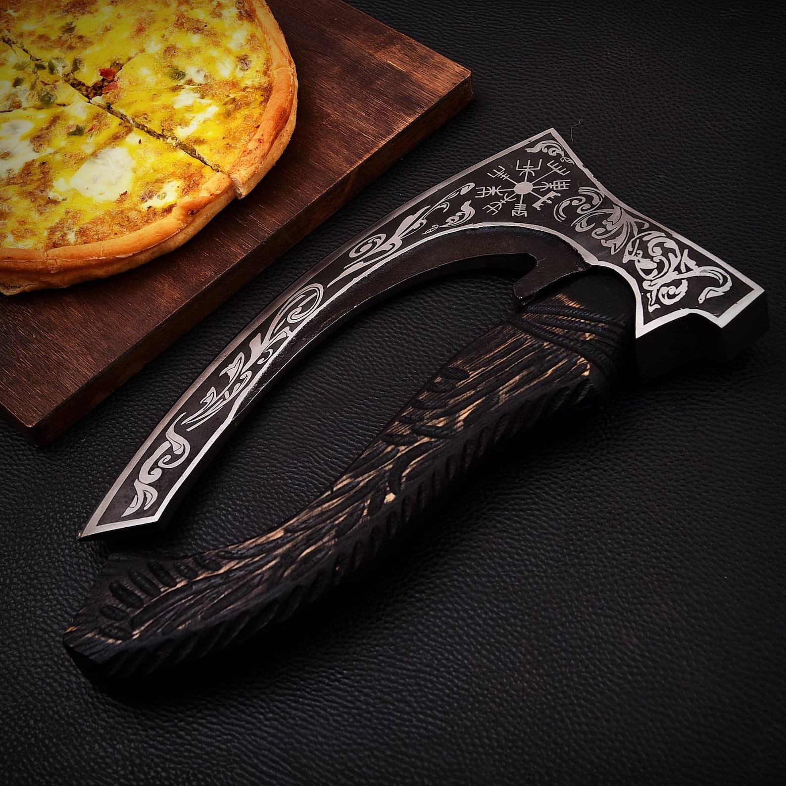 Viking Axe Pizza Cutter Conquer Your Pizza with Culinary Prowess