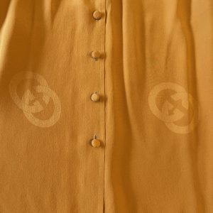 Vintage 1970s Gucci Silk Blouse in Apricot, Size M