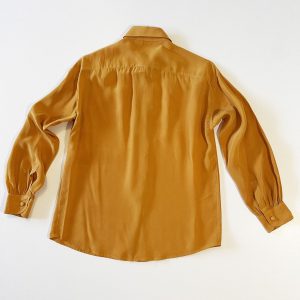 Vintage 1970s Gucci Silk Blouse in Apricot, Size M
