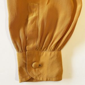Vintage 1970s Gucci Silk Blouse in Apricot, Size M