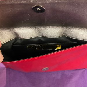 Vintage 1980s “Lola Rosso” Italian Red Patent Leather Clutch Bag by Sabrina Chic