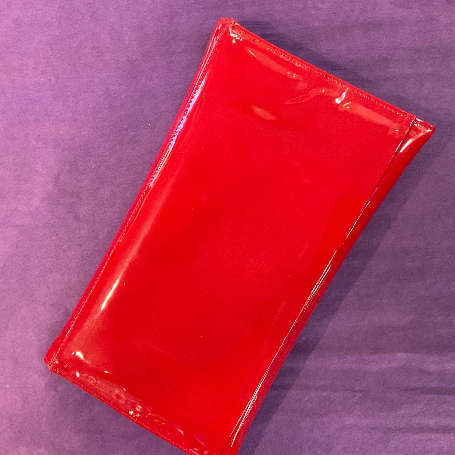 Vintage 1980s “Lola Rosso” Italian Red Patent Leather Clutch Bag by Sabrina Chic