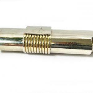 Vintage 1980s Gucci Steel Lighter with Iconic Logo Cover