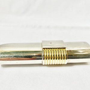 Vintage 1980s Gucci Steel Lighter with Iconic Logo Cover