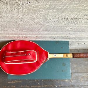 Vintage 70s Bancroft Tennis Racquet with Red Cover and Ball Pocket