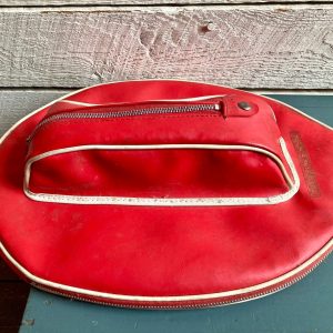Vintage 70s Bancroft Tennis Racquet with Red Cover and Ball Pocket