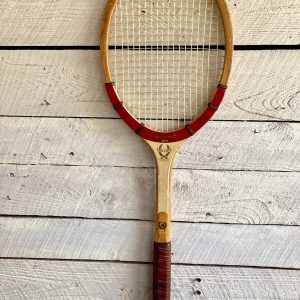 Vintage 70s Bancroft Tennis Racquet with Red Cover and Ball Pocket