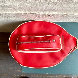 Vintage 70s Bancroft Tennis Racquet with Red Cover and Ball Pocket