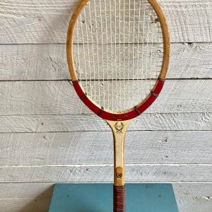 Vintage 70s Bancroft Tennis Racquet with Red Cover and Ball Pocket