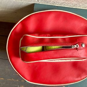 Vintage 70s Bancroft Tennis Racquet with Red Cover and Ball Pocket