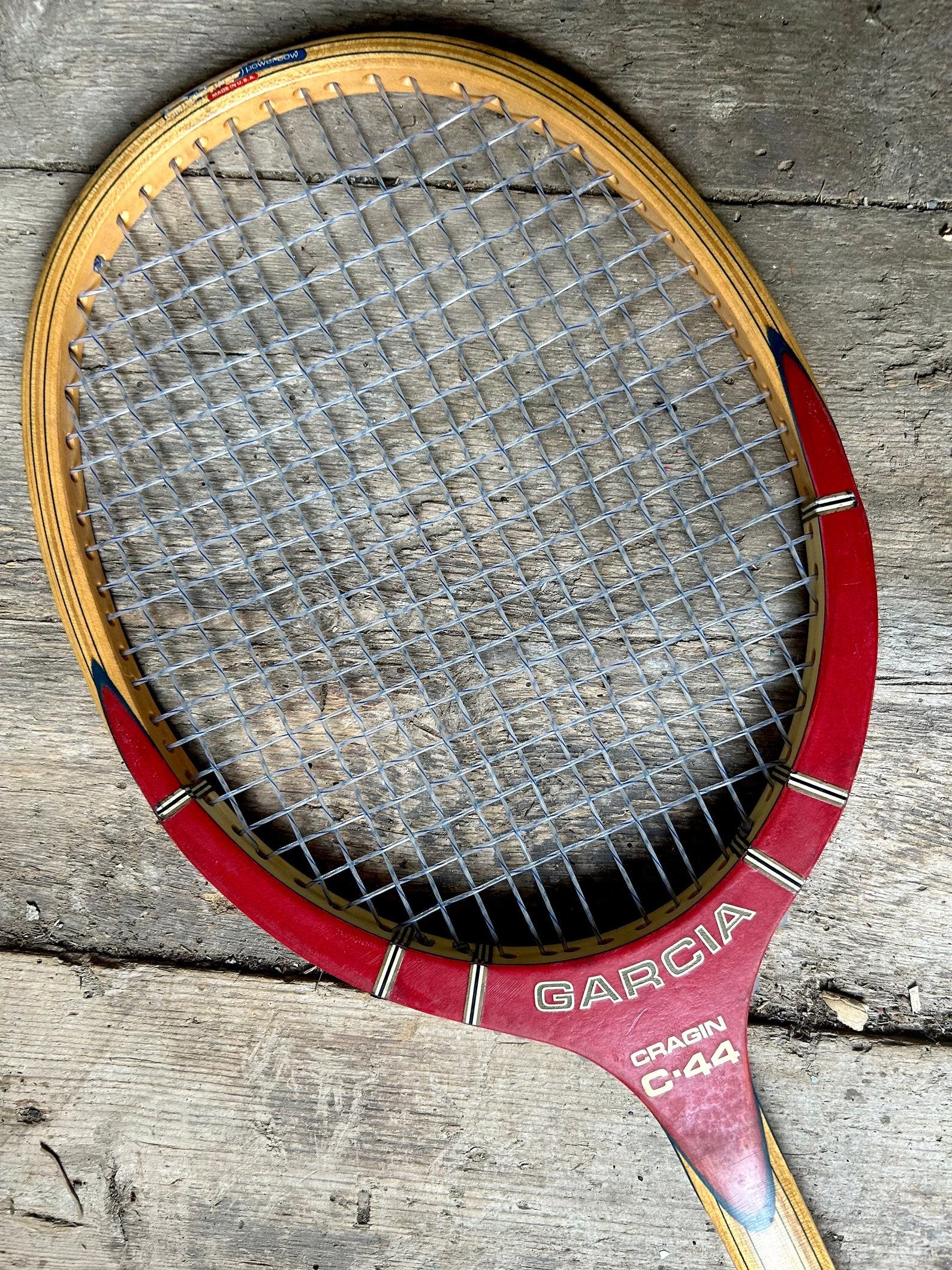 Vintage 70s Garcia Cragin C-44 Wood Tennis Racquet with Vinyl Zip Cover - Image 2
