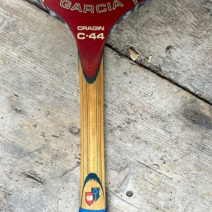 Vintage 70s Garcia Cragin C-44 Wood Tennis Racquet with Vinyl Zip Cover