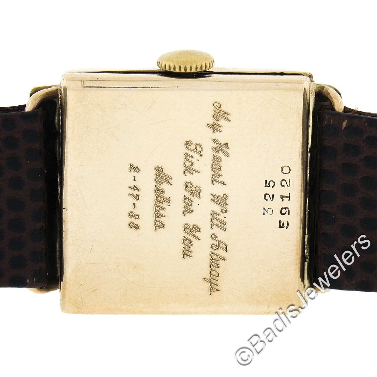 Vintage Art Deco Rolex 9k Rose Gold Square 15j Mechanical Hand Wound Wristwatch A Timeless Treasure