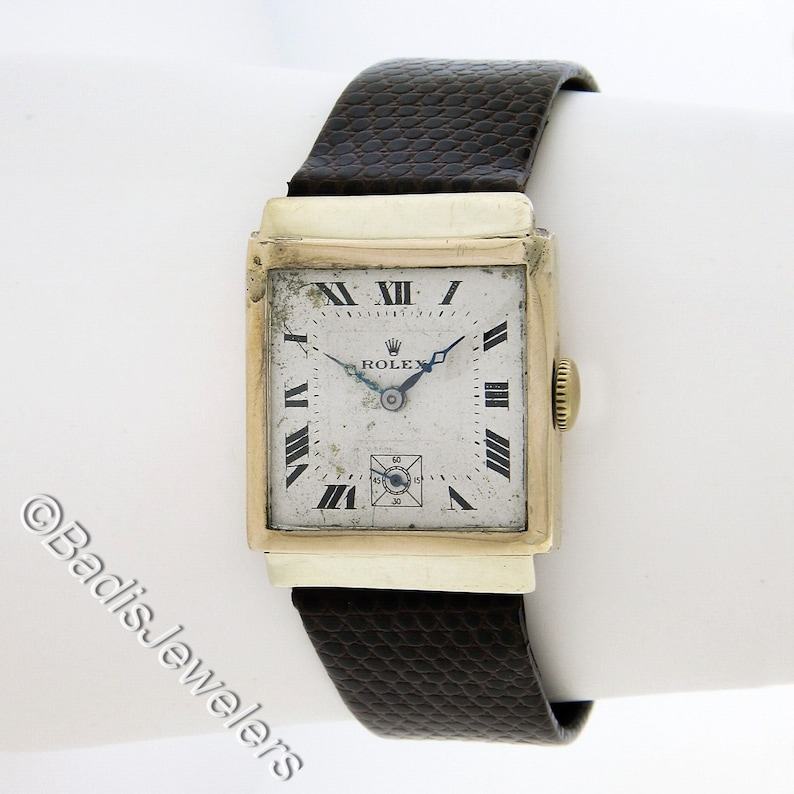 Vintage Art Deco Rolex 9k Rose Gold Square 15j Mechanical Hand Wound Wristwatch A Timeless Treasure