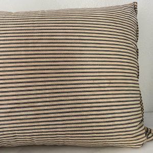Vintage Blue Ticking Pillow Timeless Charm for Your Home