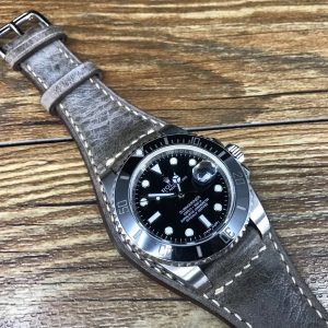 Vintage Brown Leather Watch Band Full Bund Strap for a Timeless Look