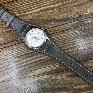 Vintage Brown Leather Watch Band Full Bund Strap for a Timeless Look