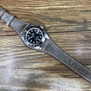 Vintage Brown Leather Watch Band Full Bund Strap for a Timeless Look