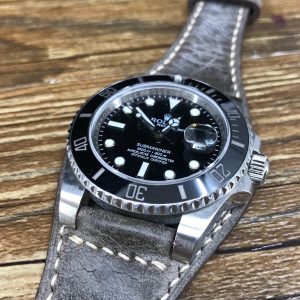 Vintage Brown Leather Watch Band Full Bund Strap for a Timeless Look