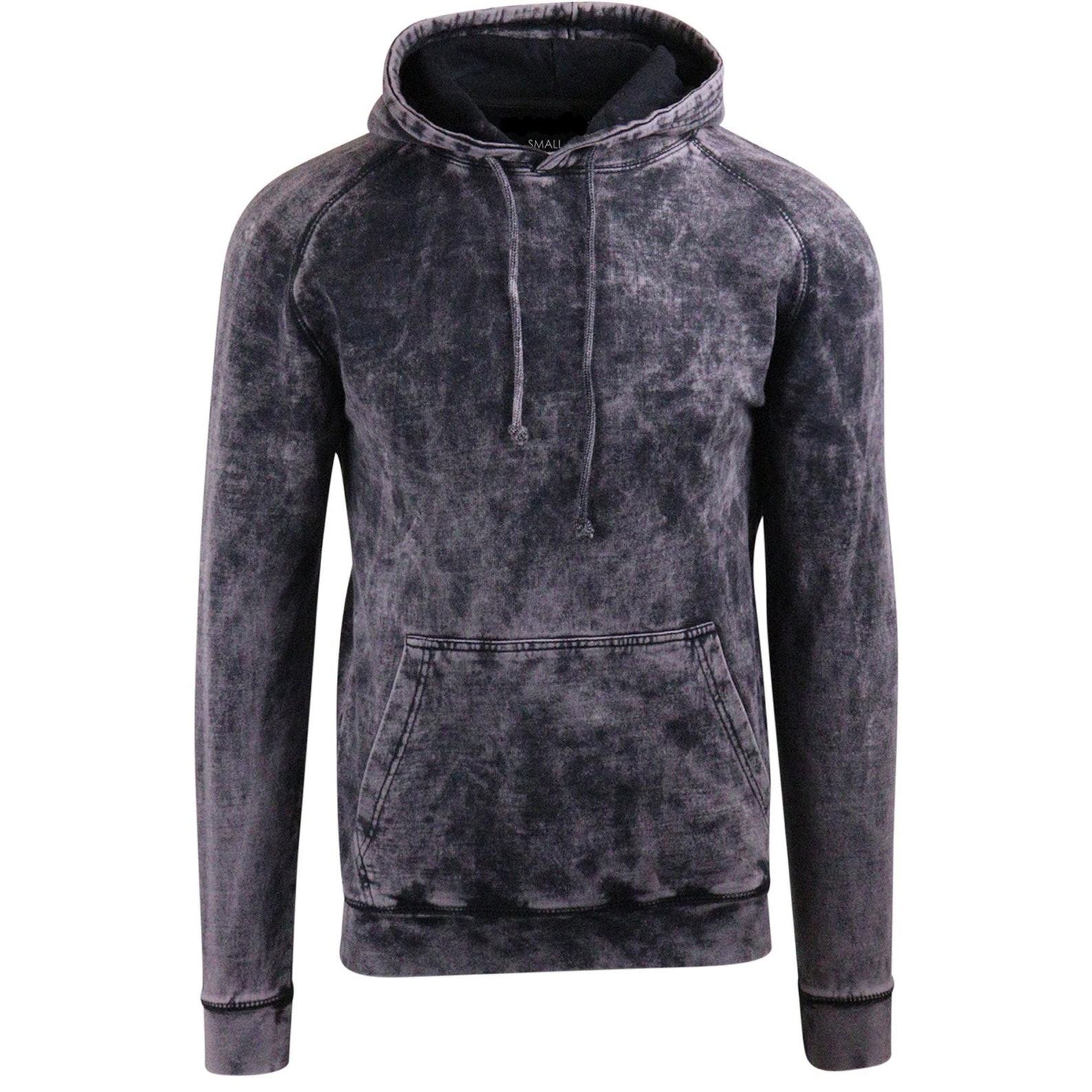 Vintage Cloud Black Raglan Hooded Sweatshirt Mineral Wash, Acid Wash, Distressed, College Style, Casual Wear