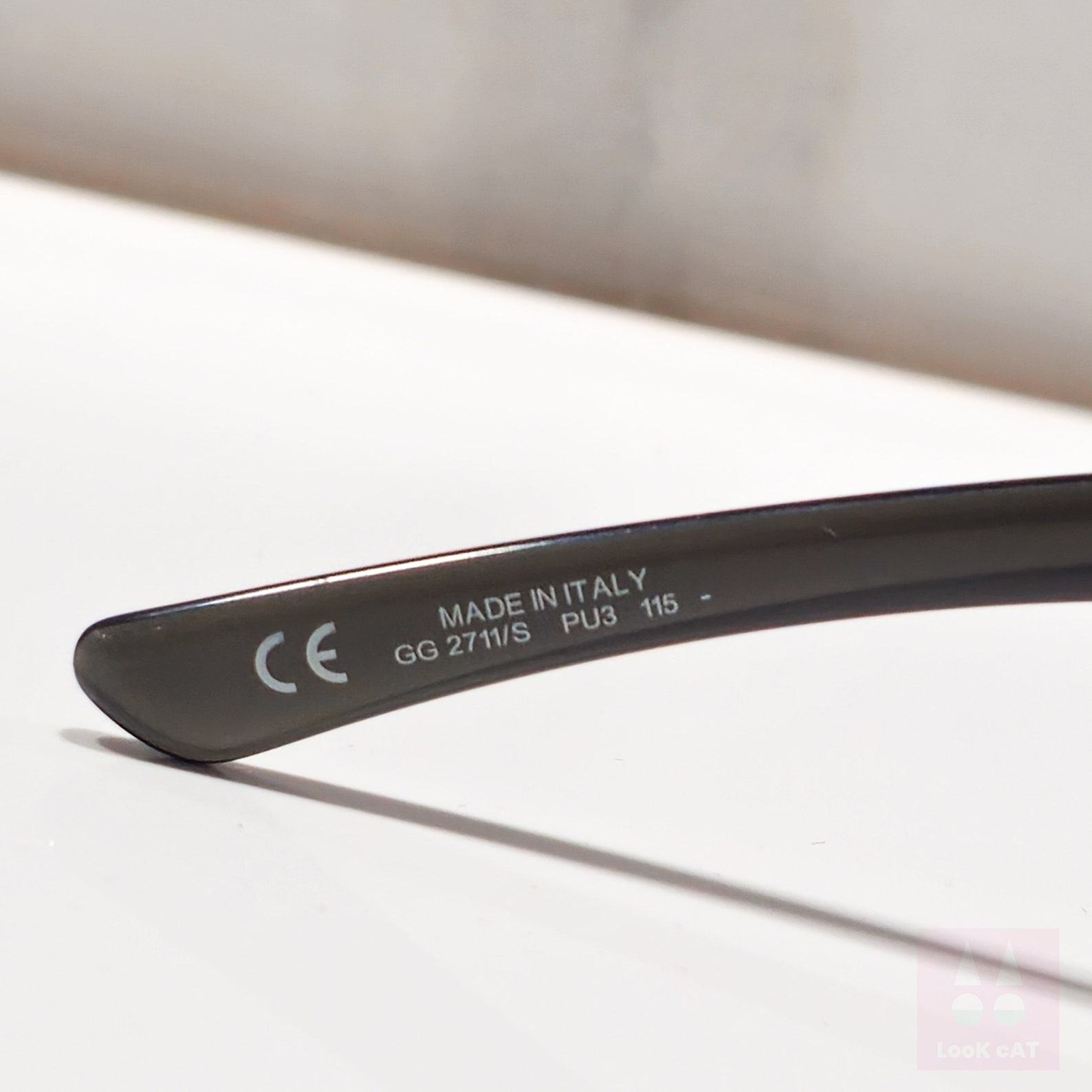 Vintage Gucci 2711 Y2K Wrap Shield Sunglasses Iconic 90s Style