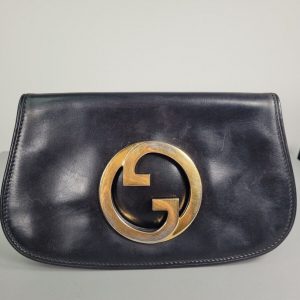 Vintage Gucci Blondie Black Leather Clutch Bag A Timeless Classic