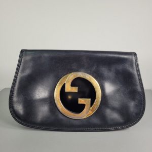 Vintage Gucci Blondie Black Leather Clutch Bag A Timeless Classic